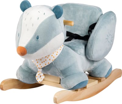 Nattou das Felix - Schommelpaard - Hobbelpaard - 59 x 45 cm - Dusty blauw
