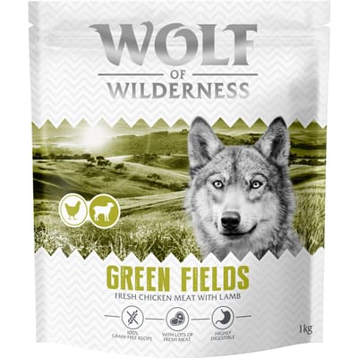 Wolf of Wilderness Adult "Green Fields" Lam - graanvrij - 1 kg: Nieuw Recept
