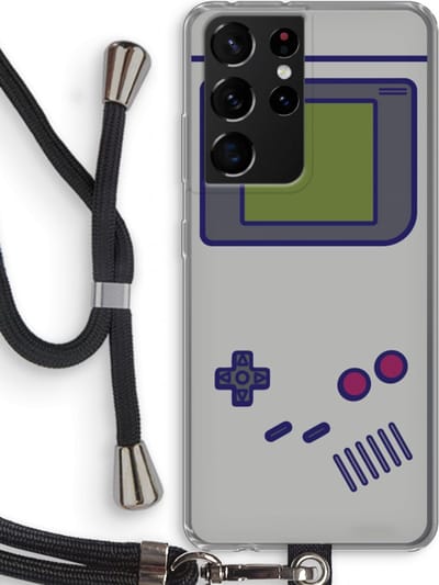 Case Company® - Hoesje met koord geschikt voor Samsung Galaxy S21 Ultra hoesje met Koord - Game On - Telefoonhoesje met Zwart Koord - Bescherming aan alle Kanten en Over de Schermrand
