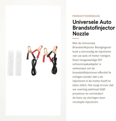 Dailygoods - Universele Auto Brandstofinjector Nozzle Spoelreiniger - DIY Reiniging Tool Kit Set - Geschikt voor Auto's - Multifunctionele Reinigingstool