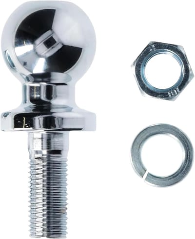 Famanu – Aanhangerkoppeling, 50 mm 3, 5 T kogelkop akkerrail, kogelkop trekhaak, diameter 25 mm schroef, koppelingskogel, voor tractor en akkerrails, geschikt met een belasting van maximaal 3, 5 ton