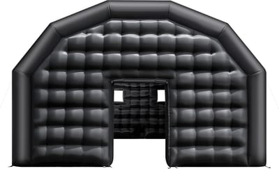 Opblaasbare partytent, 29,5 x 19,7 x 13,1 ft Opblaasbare evenementenruimte met 1100 W-blower en zandzakken, geventileerd ontwerp met twee ramen, luchtkubusstructuur voor feesten, bruiloften en bijeenkomsten