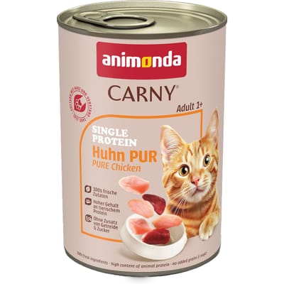24x400g Single Protein Adult puur Kip Animonda Carny Kattenvoer