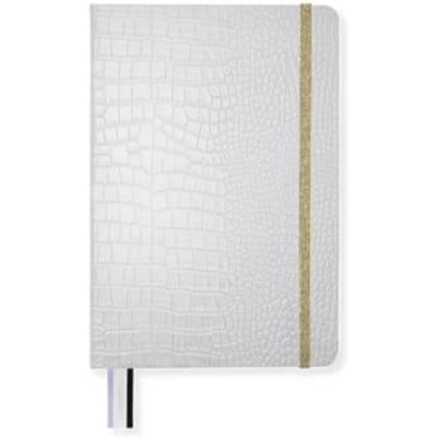 Pure croco notitieboekje, formaat a5, gelinieerd, pak à 2 stuks, kleur zwart en wit