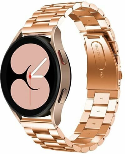 By Qubix - 20mm - Stalen schakelband - Rosé goud - Geschikt voor Huawei watch GT 2 (42mm) - Huawei watch GT 3 (42mm) - Huawei watch GT 3 Pro (43mm)