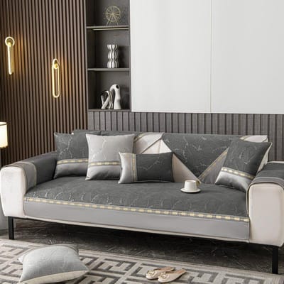 Nieuwe Moderne Effen Kleur Winter Wollen Bankhoes Verdikken Pluche Zacht en Glad Bankhoezen voor Woonkamer Antislip Bankhoes 70x70cm 1pcs