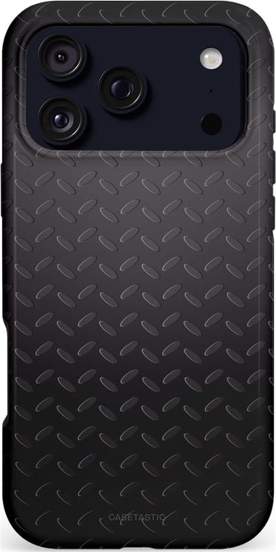 Casetastic hoesje geschikt voor Apple iPhone 17 Pro Max - MagSafe - Dubbellaagse bescherming - Geometaal - Fashion Case - Zwart