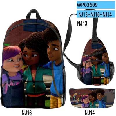 Klassiek Nieuwigheid Karma's Wereld Muziek TV Serie 3D Print 3 stuks/Set leerling Schooltassen Reis Laptop Rugzak Borsttas Etui