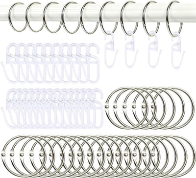 Set van 30 RVS Ringen 32 mm voor Douches, Duurzame en Elegante Gordijnhaken voor Alle Soorten Gordijnen en Baddecoratie