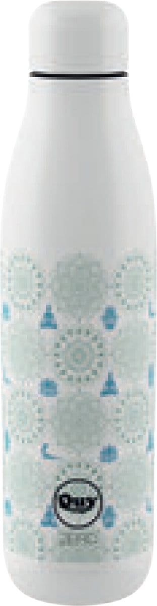 Quy Cup - 500ml Thermosfles “Yoga” Wit 12 uur heet 24 uur koud herbruikbaar RVS fles (304)