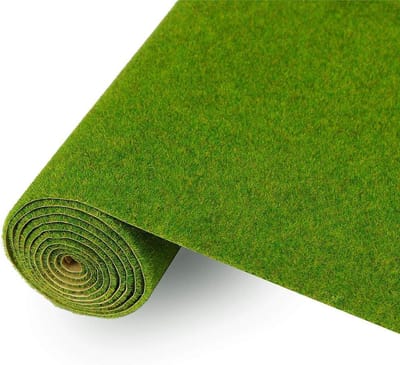 Kunstgrasmat - 100 x 50 cm - Kunstgrastapijt voor Modelbouw en Knutselen - Groen Landschap Grasmat voor Poppenhuis, Diorema en Scenery - Flexibel en Gemakkelijk Afsnijdbaar