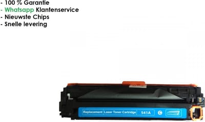 AtotZinkt  Compatible XL Laser toner cartridge voor HP (125A) Cyaan CB-541A | Geschikt voor HP Color Laserjet CM1312NFI MFP, CN1312 MFP, CP1210, CP1215, CP1215N, CP1217, CP1510, CP1515(N), CP1518(N)(I)
