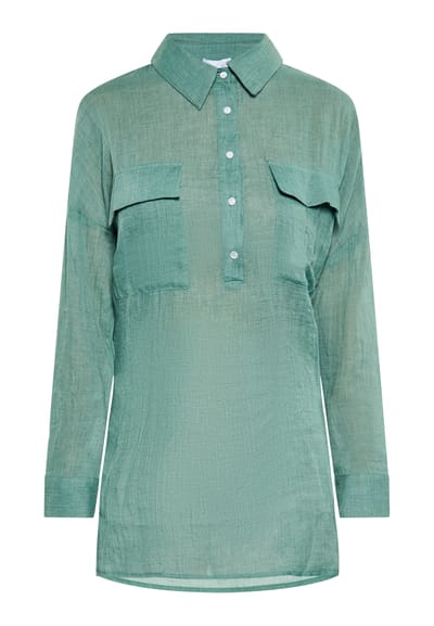 usha Blouse Dames Salie groen