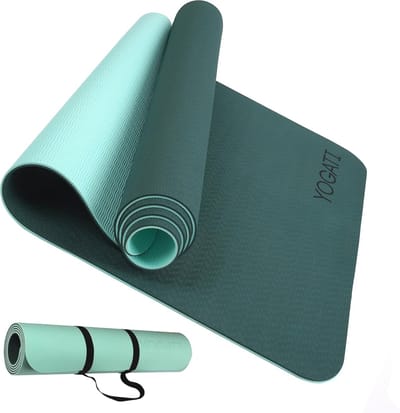 Antislip Fitnessmat voor Yoga en Pilates - 6 mm Dikke Trainingsmat met Draagriem