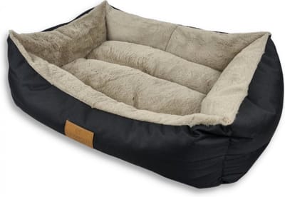 Topmast Fluffy Line - Hondenmand - 78 x 60 x 22 cm - Zandkleurig - Hondenbed - Hondenkussen - Kattenmand