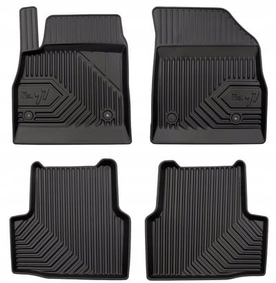 Frogum No.77 Luxe Rubberen Automatten Set - Geschikt voor OPEL ASTRA K / 5 (2015-2022) - 4-delig - Perfecte Pasvorm - Geurloos TPE - 4 cm Hoge Rand - Zwart