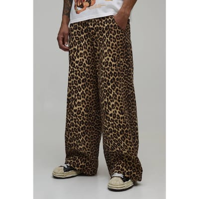 Extreme Baggy Animal Print Trouser | Size 46