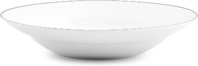 BonBistro Diep bord 23xH4cm black rim Basic White (Set van 6)