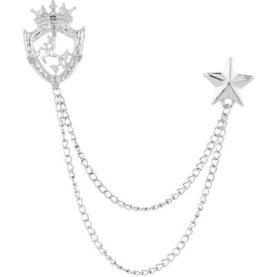 Nieuwe Vintage Strass Kleine Kroon Steigerend Broche Voor Herenpak Corsage Paard Reversspeld Badge Kleding & Accessoires white