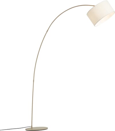 QAZQA vinossa - Moderne Staande booglamp - 1 lichts - H 180 cm - Beige - Woonkamer