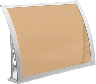 Raam Luifel - Voordeur Afdak - Bescherming Buiten - Duurzaam Polycarbonaat - 100x60CM - Bruin