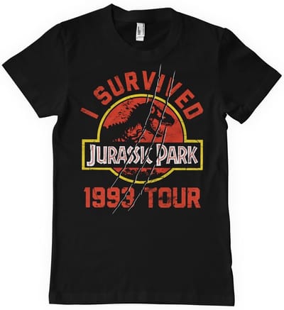 Jurassic Park 1993 Tour T-shirt Zwart
