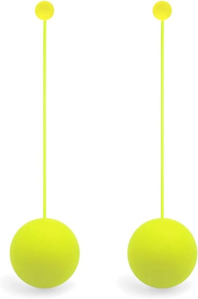 Jongleerballen Set - Contact Poi - Behendigheid Oefenen - UV Actief - 90 mm - Geel