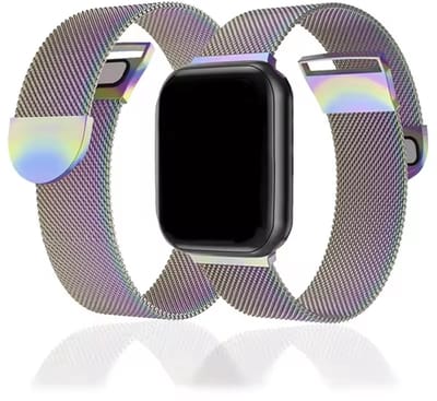 Luxe Milanese band- Geschikt voor Apple Watch bandje - Series 1-9 & SE - RVS metalen bandje met dubbele magneet - Milanees iWatch bandje voor maaten 38/40/41mm - Zeven kleuren