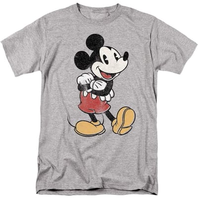Disney Heren Mickey Mouse Classic Pose T-Shirt (Sport Heide)