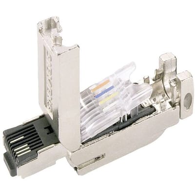 Siemens 6GK1901-1BB10-2AA0 IE FC RJ45 Plug 180, RJ45 connector met FC-aansluiting, 180 graden 6GK19011BB102AA0 Meerdere kleuren 1 stuk(s)