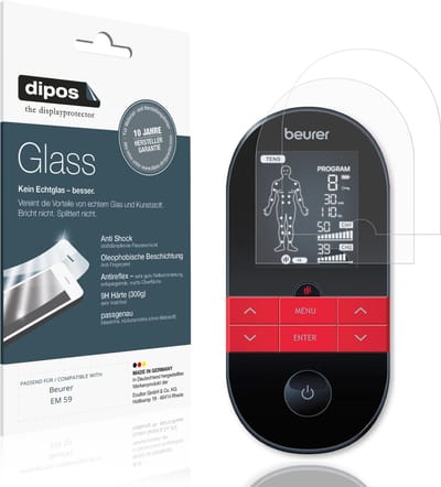 dipos – 2x Matte Pantserfolie geschikt voor Beurer EM 59 | 9H Screenprotector