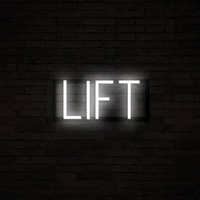 LIFT - Lichtreclame Neon LED bord verlicht | SpellBrite | 33,64 x 16 cm | 6 Dimstanden & 8 Lichtanimaties | Reclamebord neon verlichting