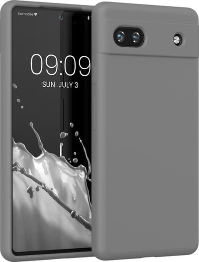 kwmobile telefoonhoesje geschikt voor Google Pixel 6a - Hoesje met siliconen coating - Smartphone case in steengrijs