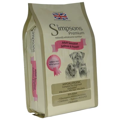 2x12kg Sensitive Adult Zalm & Aardappel Simpsons Premium Hondenvoer
