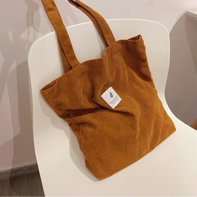 Corduroy tas Handtassen voor vrouwen Schoudertassen Vrouwelijke zachte milieuvriendelijke opslag Herbruikbare meisjes Kleine en grote shopper Totes-tas