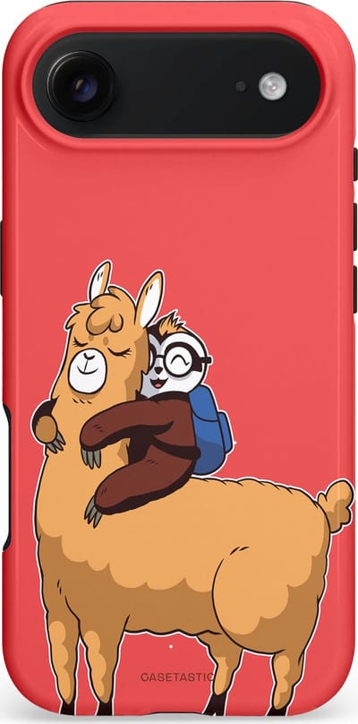 Casetastic hoesje geschikt voor Apple iPhone Air - MagSafe - Dubbellaagse bescherming - Lui en lekker - Fashion Case - Koraal Goud