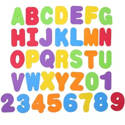 36 Delen Set Alfabet Cijfer Bad Speelgoed 3D Puzzel Baby Bad Speelgoed Zacht EVA Kinderen Baby Water Speelgoed Voor Badkamer Vroeg Educatief Speelgoed yellow