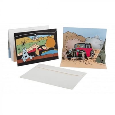 Pop-Up Postcard - de ontsnapping - 3D Kuifje Ansichtkaart - 23x17 cm