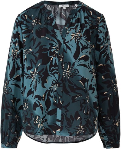 Blouse Tunikablouse van Viscosemix met All-over-Print voor vrouwen s.Oliver