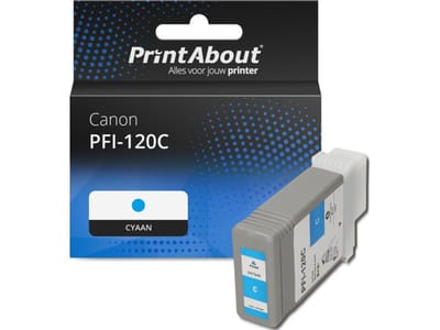 PrintAbout huismerk Inktcartridge PFI-120C Cyaan Geschikt voor Canon