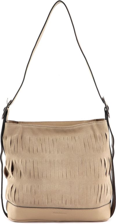 FREDsBRUDER Leren Schoudertas Rigla Crossbody Sand Beige