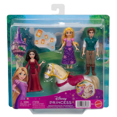 Disney Prinses Rapunzel Personageset met 3 kleine poppen en paard