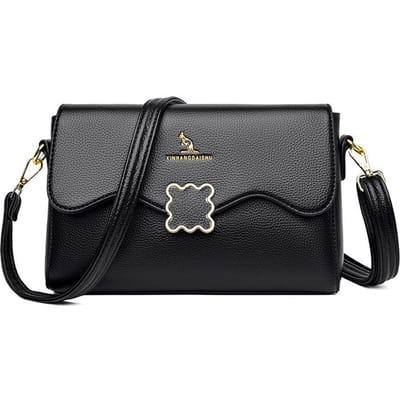 Nieuwe Schoudertas Modieuze Crossbodytas Dames Zachtleren Tas Middenleeftijd Moedertas Veelzijdige Vierkante Tas gray