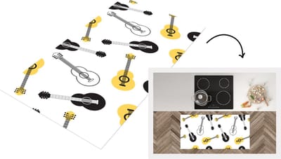Keukenloper - Loper keuken - Gitaar - Patronen - Instrumenten - 120x60 cm - Keukenloper vinyl