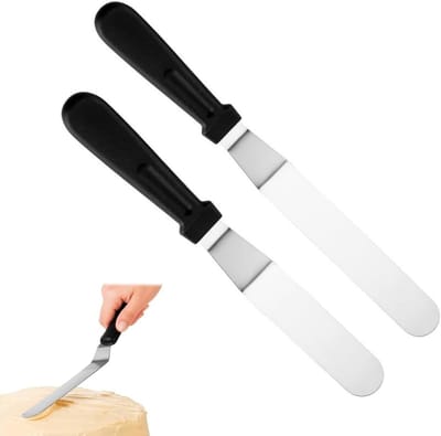 Professionele Set van 2 Hoekige Taartscheppen met RVS Bladen voor Taarten, Gebak en Bakken, Ideaal voor Botercrème en DIY Projecten