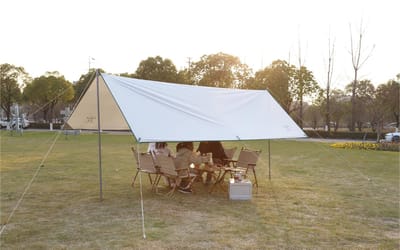 Lexorion - Partytent - Hoge Kwaliteit en Waterdichte Partytent 4x3 m voor Feesten en Kamperen - Zonnescherm en Tenten Schuilplaats tegen Zon en Regen - Inclusief Opbergtas - Outdoor Activiteitentent