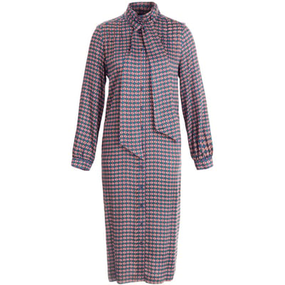 River Woods Long Dress Scarf Neckline Blue Maat: 38 | Blousejurken Outlet | Dames | Blauw