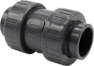 Veerbelaste Terugslagklep PVC-U 50 mm (1 1/2 inch) met Lijfmof Aansluiting - 16 Bar