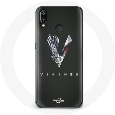 Coque - Vikings - Huawei P20 Lite - Souple - Gris - Logo V Épée gris