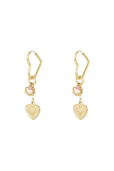 Heart hearty oorbellen